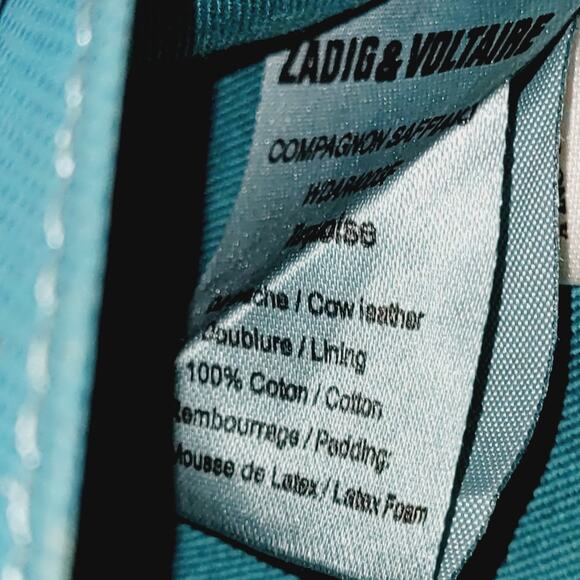 Zadig and Voltaire blue quilted leather wristlet accordion wallet - Picture 4 of 10